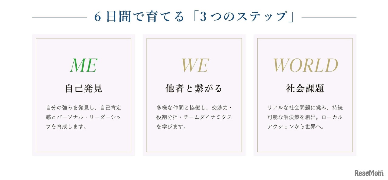 6日間で育てる「3つのステップ」