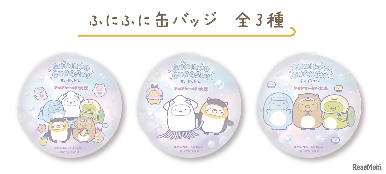 クイズラリー賞品 ふにふに缶バッジ