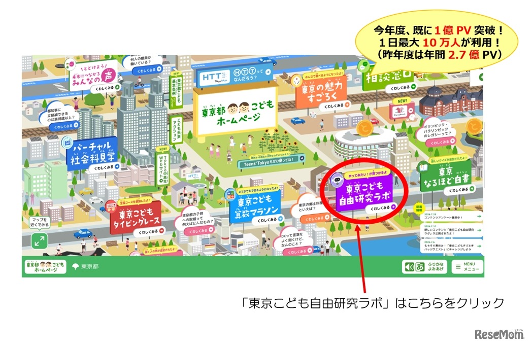 「東京こども自由研究ラボ」を公開