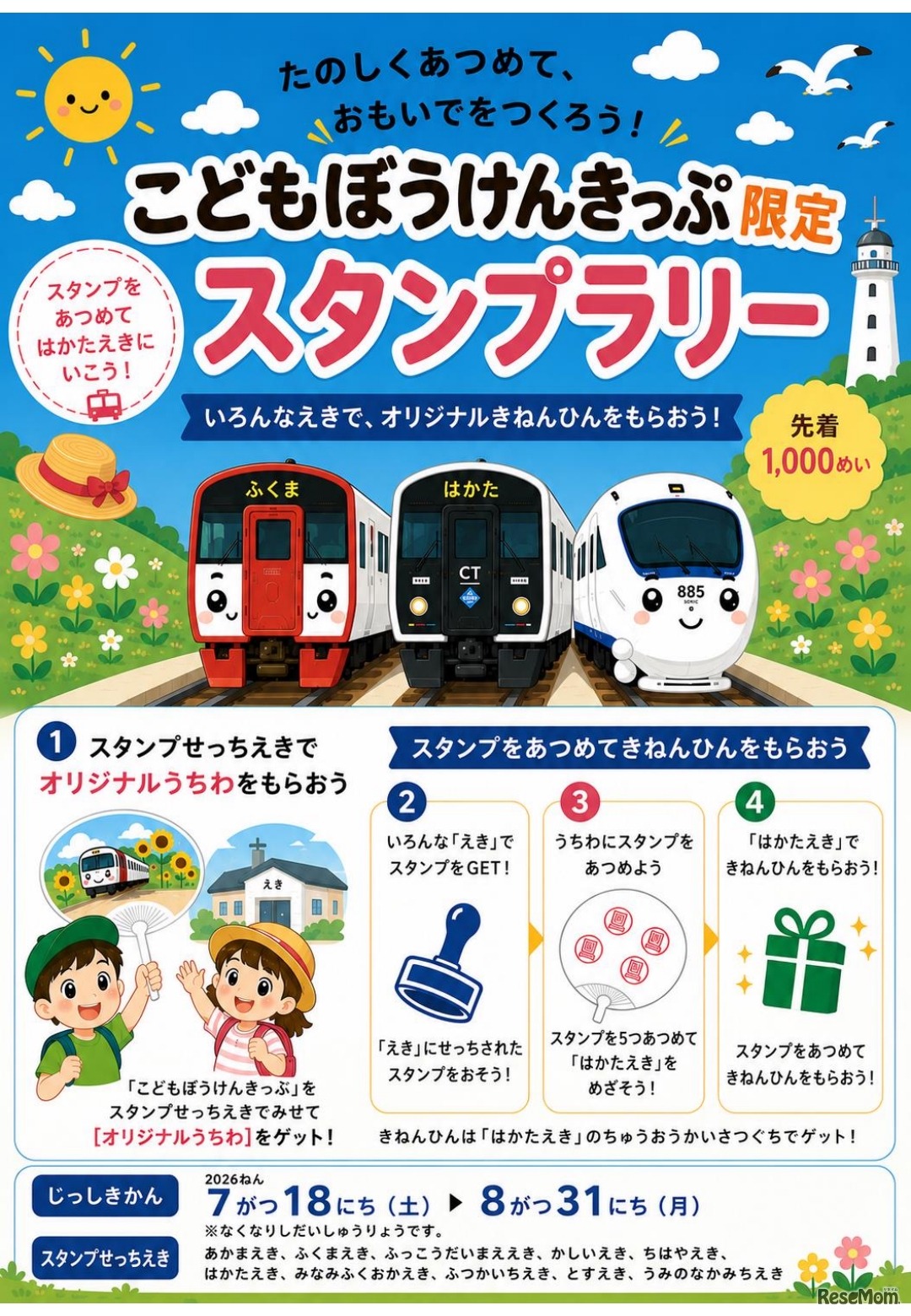 こどもぼうけんきっぷ限定スタンプラリー