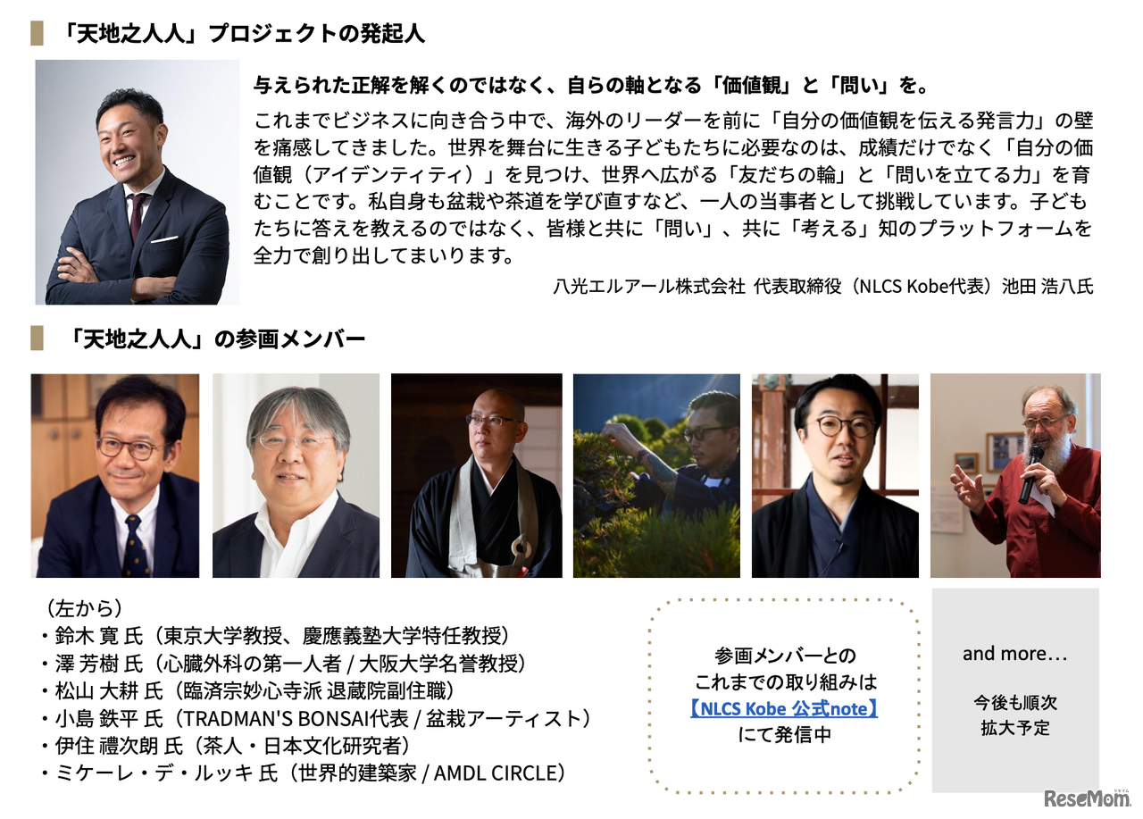 「Think Net -天地之人人-（あめつちのひとひと）」発起人・参画メンバー
