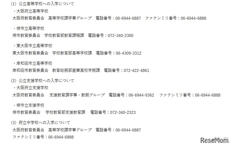 問い合わせ先