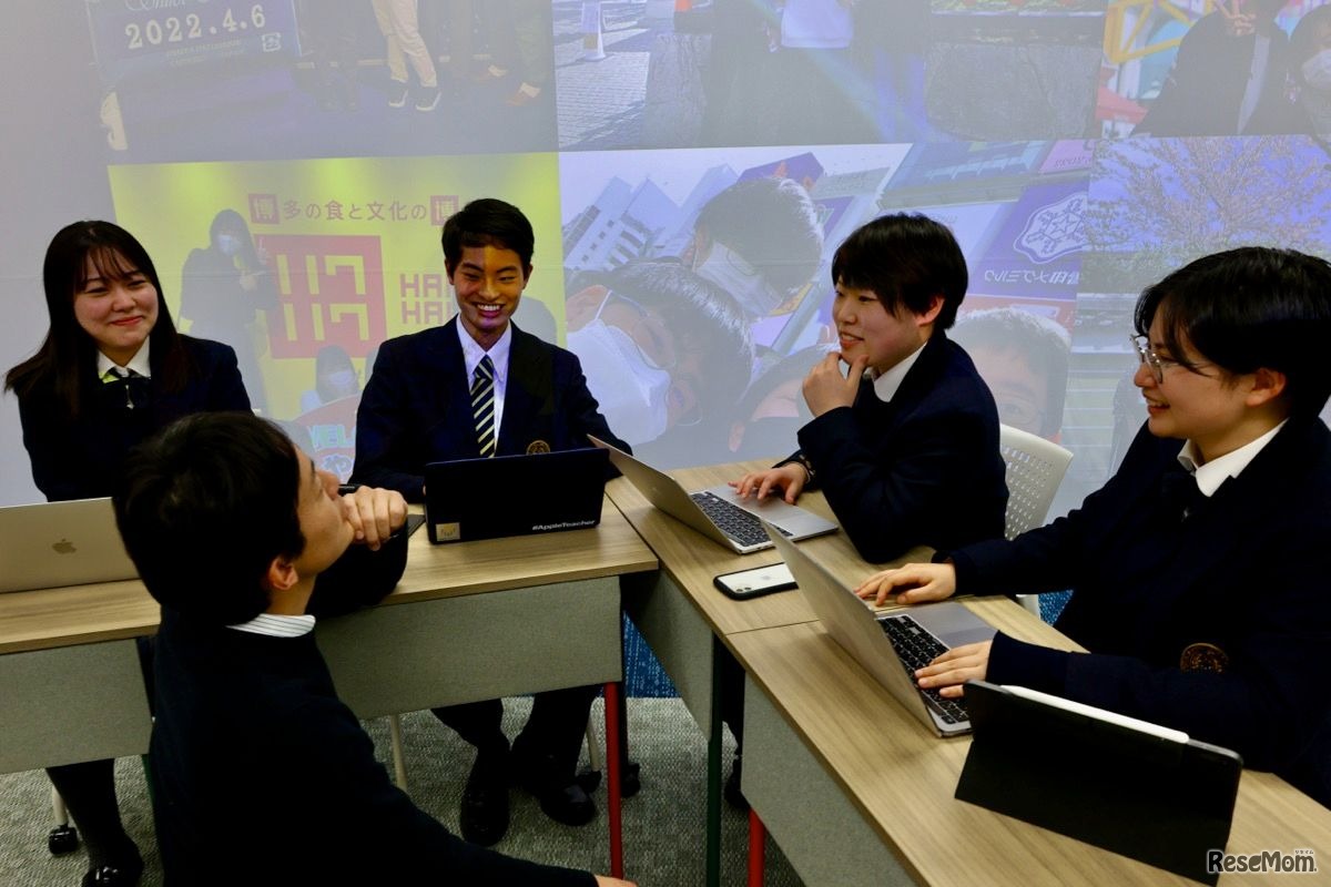充実した学生生活であることを生徒たちの笑顔が物語っている
