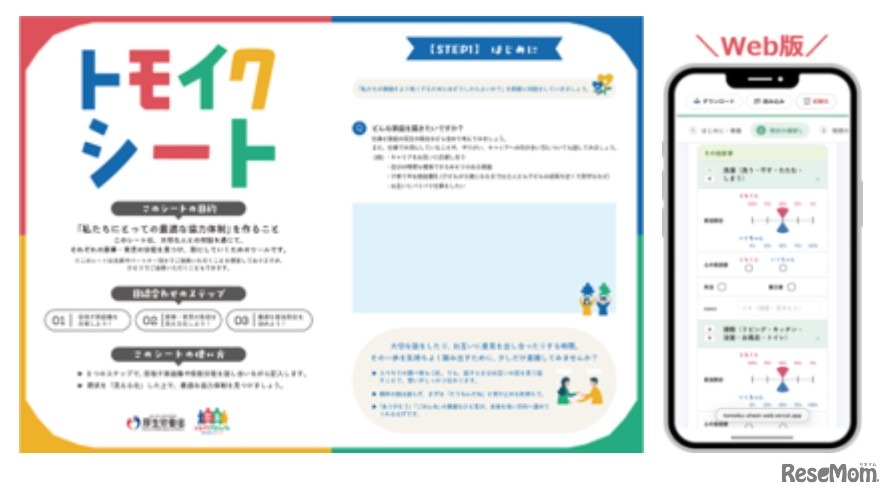 「トモイクシート」Web版公開