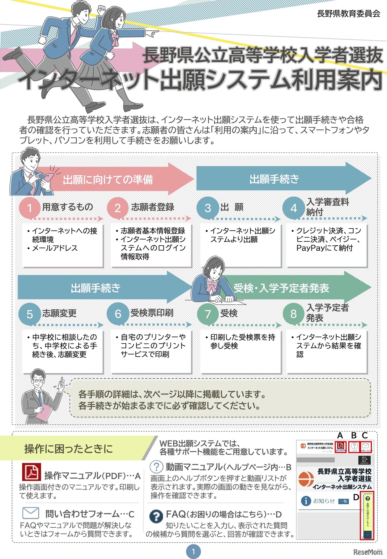 インターネット出願システム利用案内リーフレット