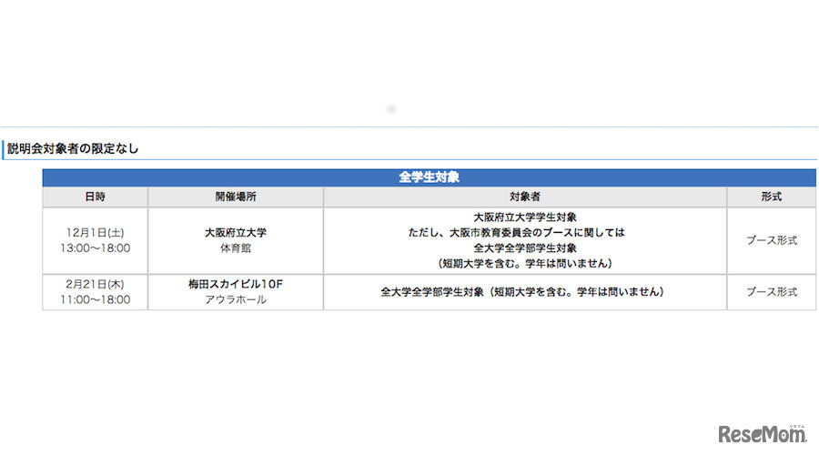 大阪市教員採用説明会