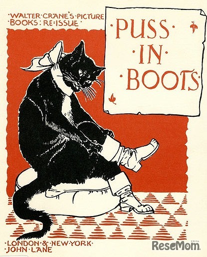 「長ぐつをはいた猫」クレイン画