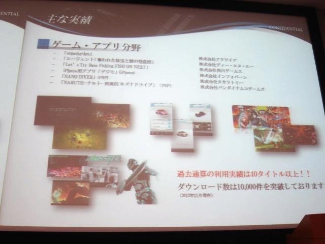 商用ゲームでも40作品で採用