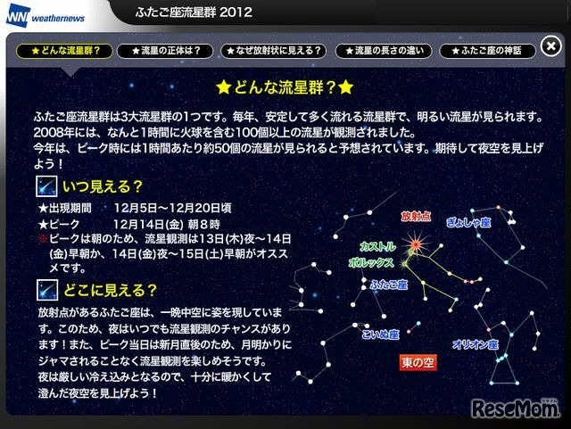 どんな流星群？