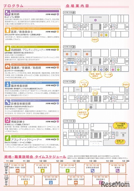 医療系進学体験イベント（パンフレット）