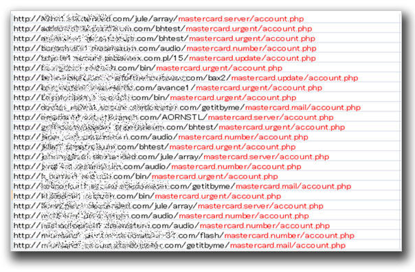 複数のURLで共通の末尾のパターンを持っていることが分かる