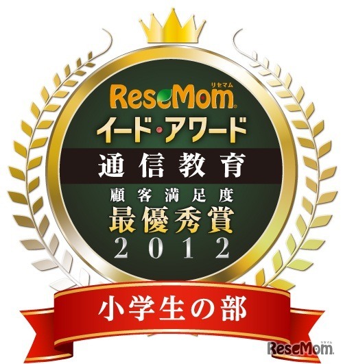 「イード・アワード2012 通信教育」小学生の部で最優秀賞を受賞