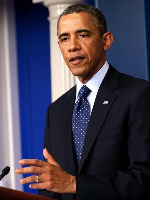 声明を発表するオバマ大統領（4月15日）