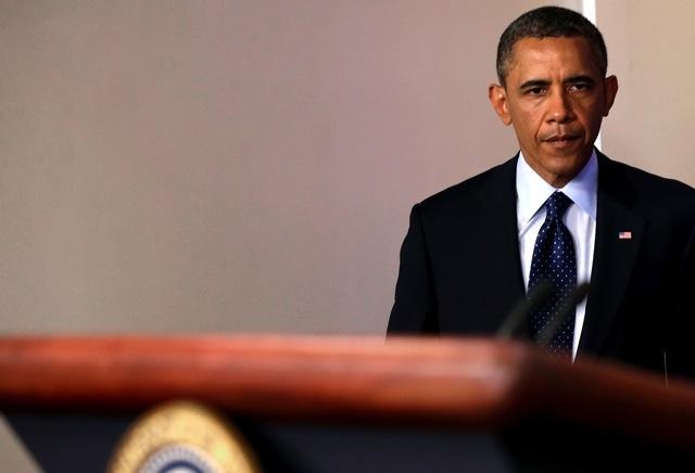 声明を発表するオバマ大統領（4月15日）
