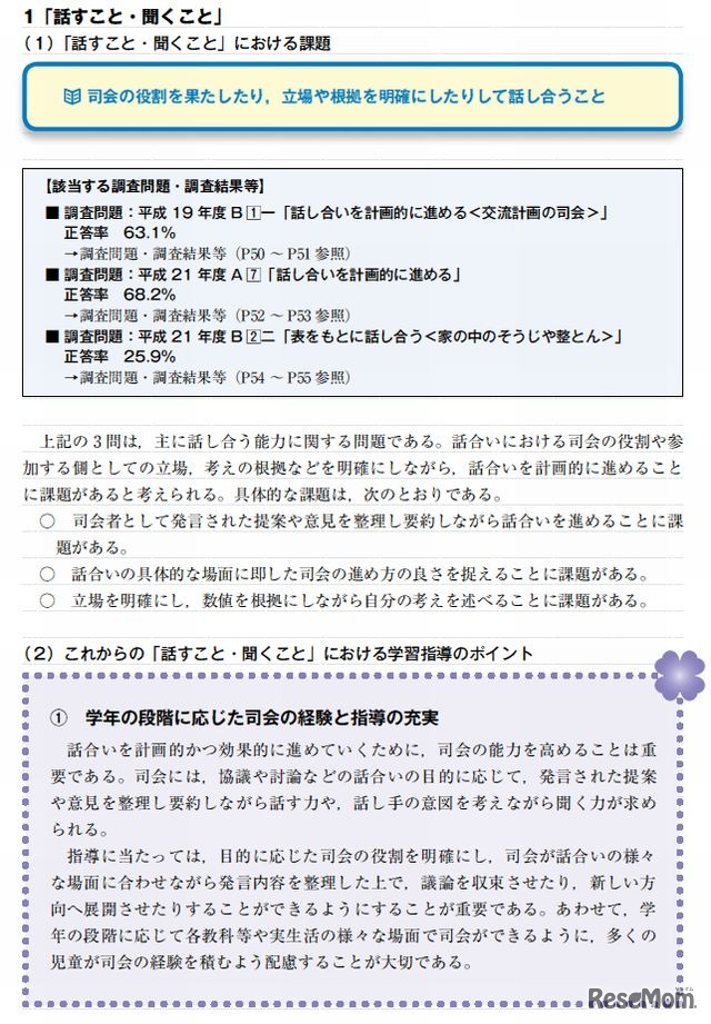小学校国語の課題と学習指導のポイント