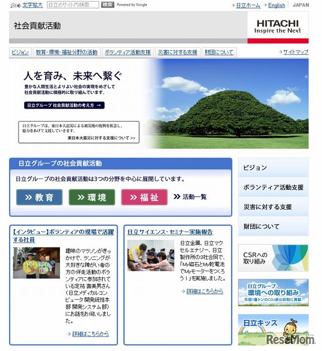 日立の社会貢献活動