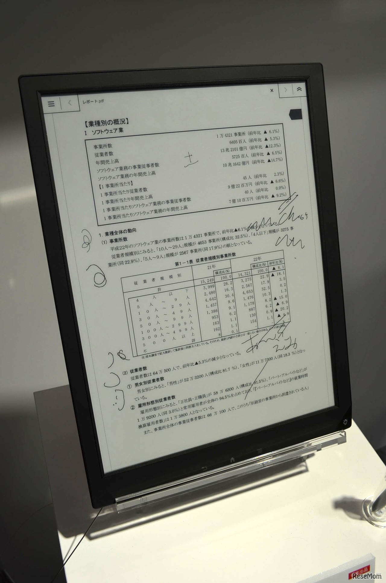 デジタルペーパー端末