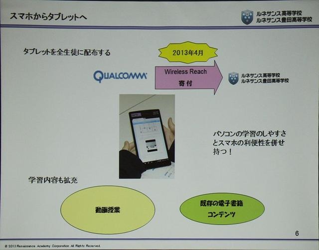 タブレットのメリットを生かし、さらなる効果を狙う