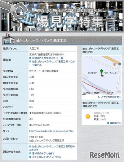 マピオン・工場見学特集