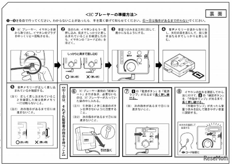 ICプレーヤーの準備方法