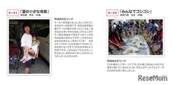 家族や地域の大切さに関する作品コンクール・昨年度写真部門の優秀作品