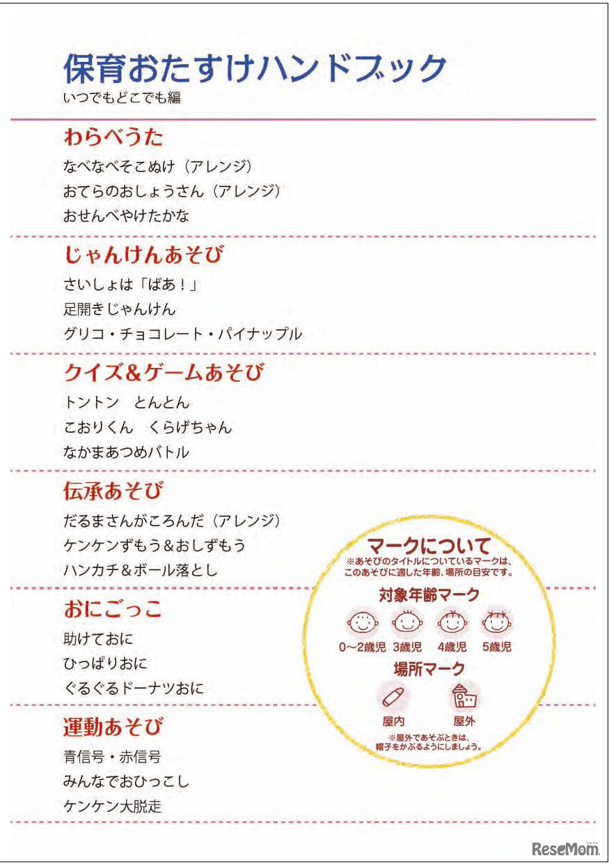 保育おたすけハンドブック　いつでもどこでも編
