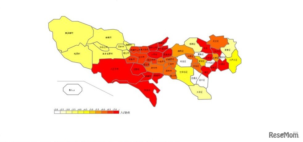 東京都における手足口病の発生状況（保健所管轄地域別）（2013年第27週）