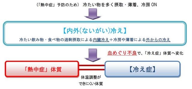 内外冷えに関する図（作成：川嶋朗氏）
