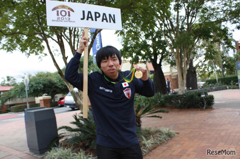 金メダルを獲得した熊崎剛生さん