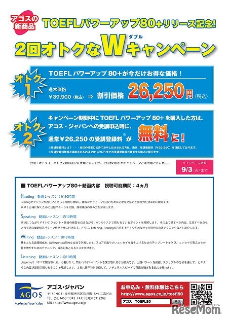 TOEFL パワーアップ80+