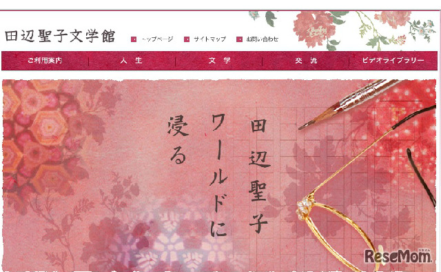 田辺聖子文学館のホームページ
