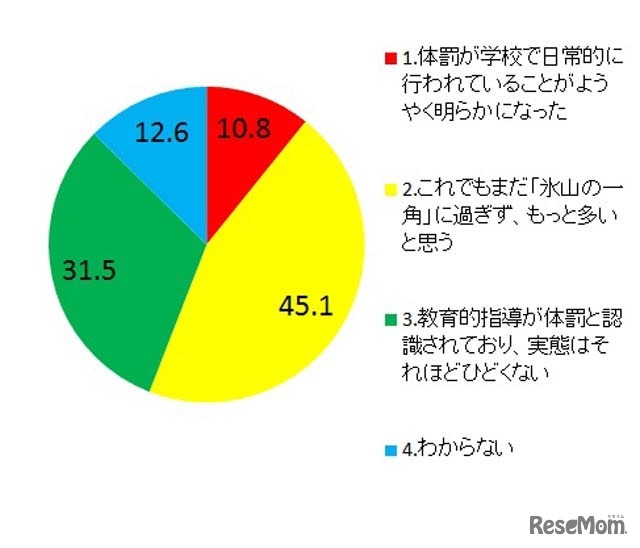 2012年度確認された体罰についてどうみるか