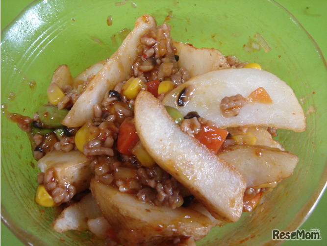 （2）-【4】マーボーじゃがのでき上がり