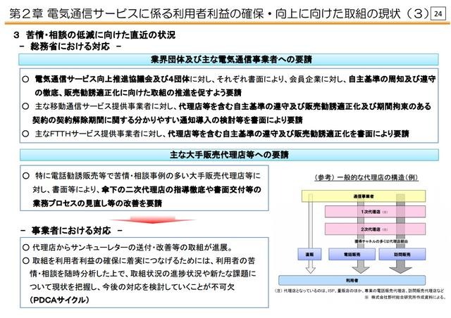 苦情・相談の低減に向けた直近の状況（概要資料より）
