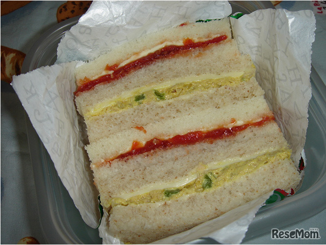 （1）（2）サンドイッチでき上がり