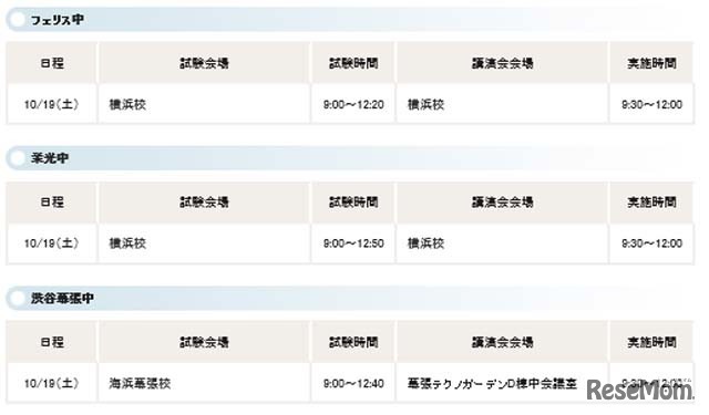 試験日スケジュール4