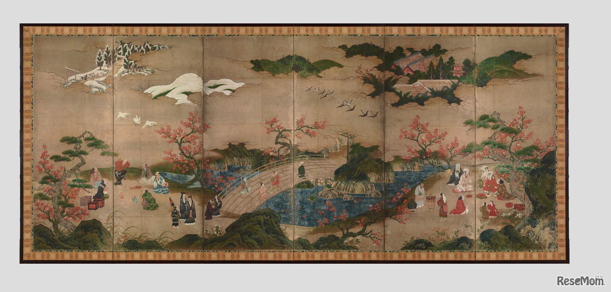 国宝・観楓図屏風（狩野秀頼筆・東京国立博物館蔵）