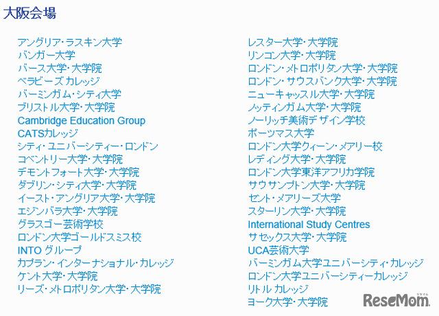 参加大学（大阪）