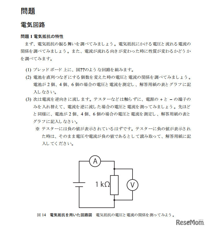 昨年の実験問題