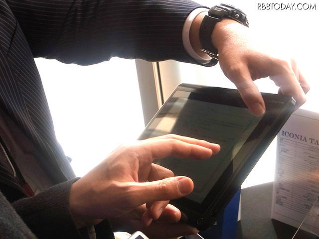 会場に展示された実機 会場に展示された実機