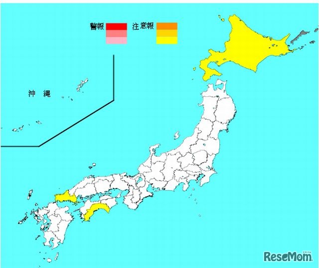 インフルエンザ流行レベルマップ
