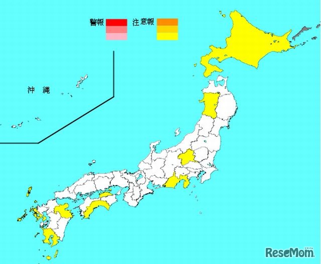 インフルエンザ流行レベルマップ