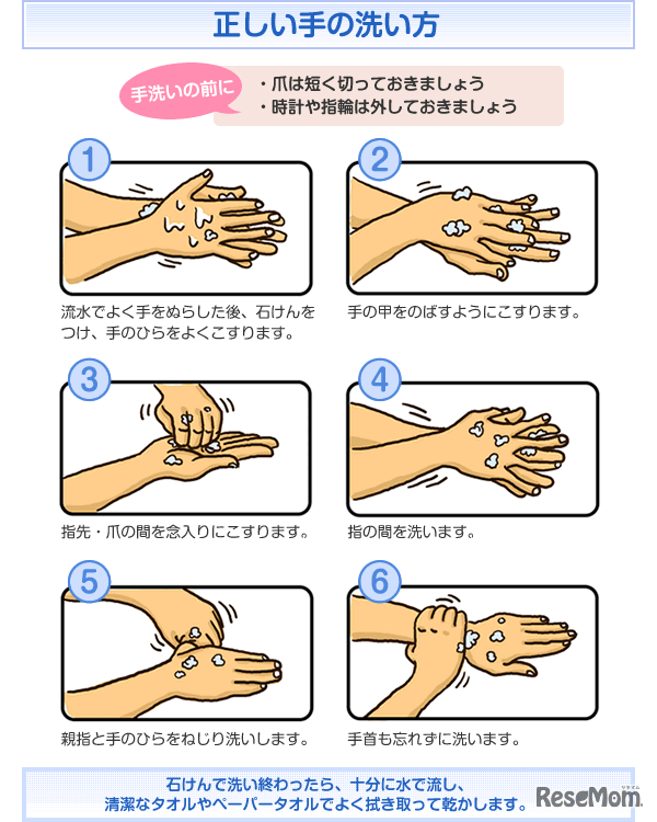 正しい手の洗い方