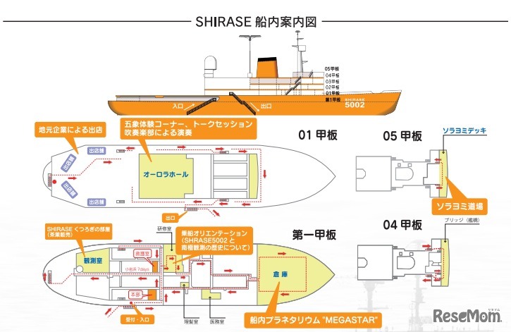 SHIRASE 船内案内図