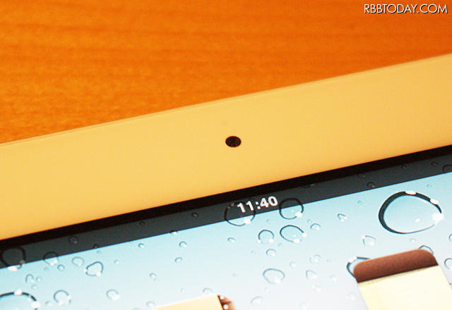 液晶側の前面のカメラ部分 液晶側の前面のカメラ部分