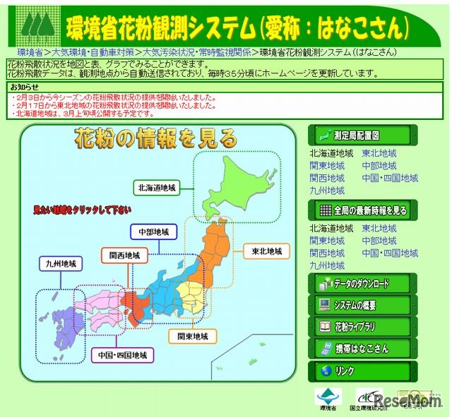 花粉観測システム