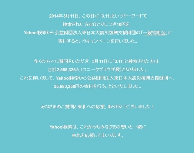 ヤフーによる結果発表