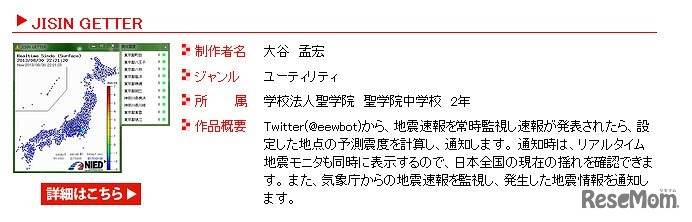 昨年の経済産業大臣賞受賞作品　個人部門