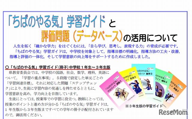 「ちばのやる気」学習ガイド（一部）