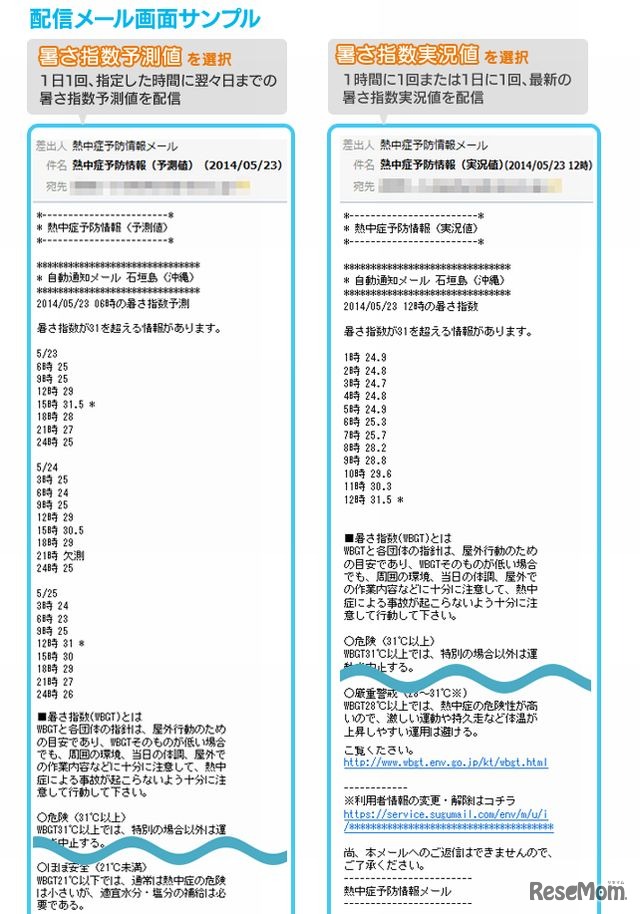 配信メール画面サンプル
